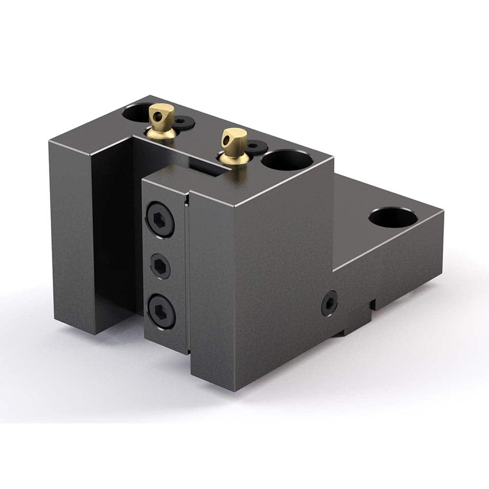 Global CNC Industries - Turret & VDI Tool Holders; Type: Haas OD Turning Block ; Clamping System: 73mm X 70mm ; Tool Axis: OD ; Through Coolant: No ; Outside Diameter (Decimal Inch): 1.0000 ; Additional Information: 4 Mounting Holes - Exact Tool & Supply