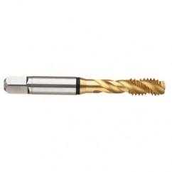 1/2-13 2B 2-Flute Cobalt Black Ring Semi-Bottoming 45 degree Spiral Flute Tap-TiN - Exact Tool & Supply