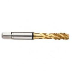 5/16-24 2B 2-Flute Cobalt Black Ring Semi-Bottoming 45 degree Spiral Flute Tap-TiN - Exact Tool & Supply