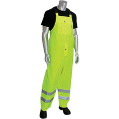 PIP - Size 2XL, High Visibility Yellow, Waterproof Bib Overall - 1 Pocket - Exact Tool & Supply