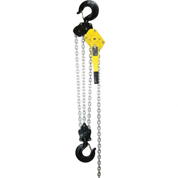 OZ Lifting Products - 18,000 Lb Capacity, 10' Lift Height, Chain Lever Hoist with Overload Protection - Exact Tool & Supply