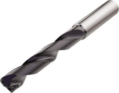 Seco - 9mm 140° Solid Carbide Jobber Drill - TiAlN Finish, Right Hand Cut, Spiral Flute, Straight Shank, 103mm OAL, Cone Relief Point - Exact Tool & Supply