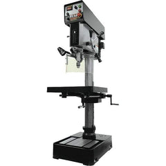 Jet - 10-7/16" Swing, Variable Speed Pulley Drill & Tap Press - Variable Speed, 2 hp, Three Phase - Exact Tool & Supply