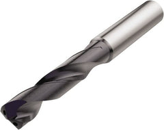 Seco - 11.55mm 140° Spiral Flute Solid Carbide Screw Machine Drill Bit - Exact Tool & Supply