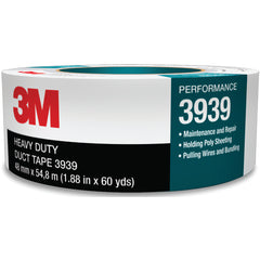 3M Heavy Duty Duct Tape 3939 Silver 48 mm × 54.8 m 9.0 mil Individually Wrapped Conveniently Packaged - Exact Tool & Supply
