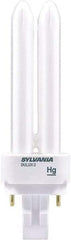SYLVANIA - 13 Watt Fluorescent Residential/Office 2 Pin Lamp - 3,500°K Color Temp, 800 Lumens, CF13DS, 20,000 hr Avg Life - Exact Tool & Supply