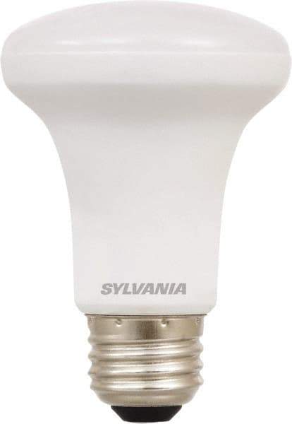 SYLVANIA - 5 Watt LED Flood/Spot Medium Screw Lamp - 2,700°K Color Temp, 350 Lumens, Dimmable, Shatter Resistant, R20, 11,000 hr Avg Life - Exact Tool & Supply