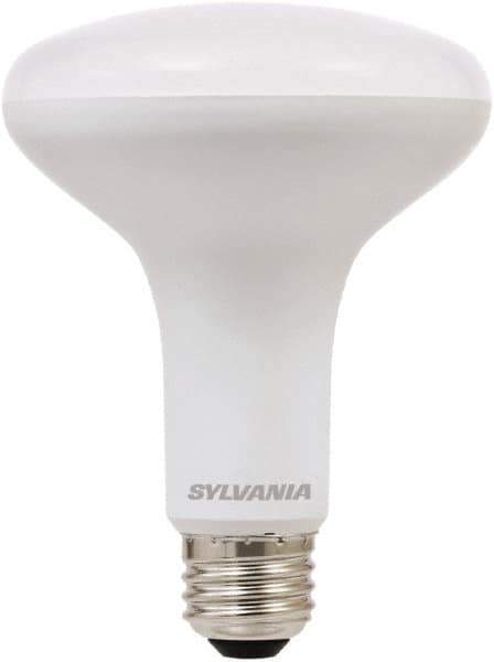 SYLVANIA - 9 Watt LED Flood/Spot Medium Screw Lamp - 2,700°K Color Temp, 650 Lumens, Dimmable, Shatter Resistant, BR30, 11,000 hr Avg Life - Exact Tool & Supply