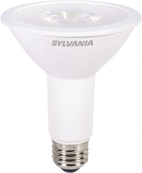 SYLVANIA - 9 Watt LED Flood/Spot Medium Screw Lamp - 3,000°K Color Temp, 700 Lumens, Shatter Resistant, PAR30L, 25,000 hr Avg Life - Exact Tool & Supply