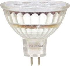 SYLVANIA - 5 Watt LED Flood/Spot 2 Pin Lamp - 3,000°K Color Temp, 350 Lumens, Dimmable, Shatter Resistant, MR16, 25,000 hr Avg Life - Exact Tool & Supply
