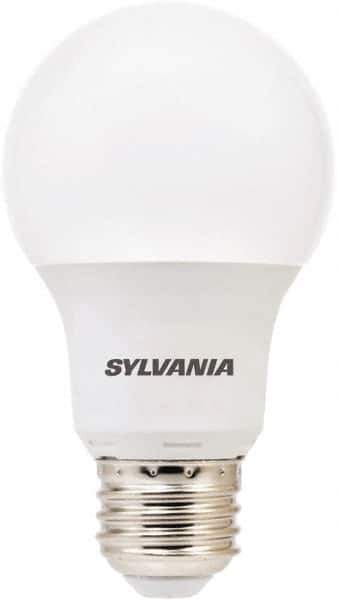SYLVANIA - 6 Watt LED Residential/Office Medium Screw Lamp - 2,700°K Color Temp, 450 Lumens, Shatter Resistant, A19, 11,000 hr Avg Life - Exact Tool & Supply