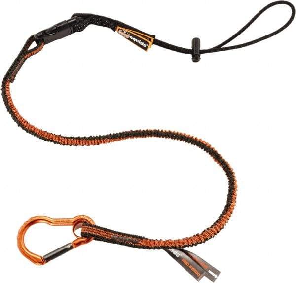 Ergodyne - 70" Tool Lanyard - Carabiner Connection, Orange - Exact Tool & Supply