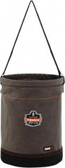Ergodyne - 1 Pocket Gray Canvas Tool Bucket - 12-1/2" Wide x 12-1/2" Deep x 17" High - Exact Tool & Supply