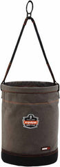 Ergodyne - 1 Pocket Gray Canvas Tool Bucket - 12-1/2" Wide x 12-1/2" Deep x 17" High - Exact Tool & Supply