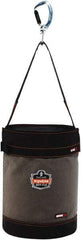 Ergodyne - 1 Pocket Gray & Black Canvas Tool Bucket - 12-1/2" Wide x 12-1/2" Deep x 17" High - Exact Tool & Supply