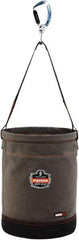 Ergodyne - 1 Pocket Gray Canvas Tool Bucket - 12-1/2" Wide x 12-1/2" Deep x 17" High - Exact Tool & Supply