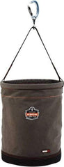 Ergodyne - 1 Pocket Gray Canvas Tool Bucket - 16" Wide x 16" Deep x 20" High - Exact Tool & Supply