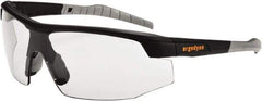 Ergodyne - Indoor/Outdoor Lenses, Framed Safety Glasses - Anti-Fog, Scratch Resistant, Matte Black Nylon Frame, Size Universal, Wrap Around - Exact Tool & Supply
