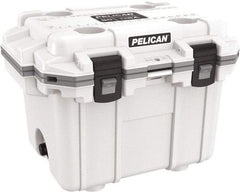 Pelican Products, Inc. - 30 Qt Cooler - Polypropylene, White/Gray - Exact Tool & Supply