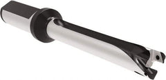 Allied Machine and Engineering - Series 14, 14 to 14.99mm Diam, 20mm Diam Straight Shank with Flange, Straight Flute Spade Drill - 104.9mm Max Depth, 184.8mm OAL, Standard Length, Through Coolant - Exact Tool & Supply