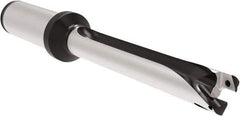 Allied Machine and Engineering - Series 14, 14 to 14.99mm Diam, 20mm Diam Straight Shank with Flange, Straight Flute Spade Drill - 104.9mm Max Depth, 184.8mm OAL, Standard Length, Through Coolant - Exact Tool & Supply