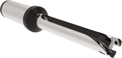 Allied Machine and Engineering - Series 13, 13 to 13.99mm Diam, 3/4" Diam Straight Shank with Flange, Straight Flute Spade Drill - 5.5079" Max Depth, 6.574" Body Length, 8.73" OAL, Long Length, Through Coolant - Exact Tool & Supply