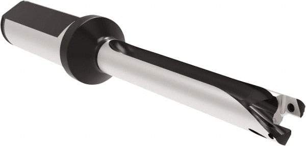 Allied Machine and Engineering - Series 12, 12 to 12.99mm Diam, 20mm Diam Straight Shank with Flange, Straight Flute Spade Drill - 90.9mm Max Depth, 170.7mm OAL, Standard Length, Through Coolant - Exact Tool & Supply
