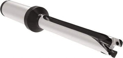 Allied Machine and Engineering - Series 11, 11 to 11.99mm Diam, 5/8" Diam Straight Shank with Flange, Straight Flute Spade Drill - 4-23/32" Max Depth, 5.76" Body Length, 7-23/32" OAL, Long Length, Through Coolant - Exact Tool & Supply