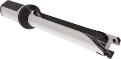 Allied Machine and Engineering - Series 20, 20 to 21.99mm Diam, 1" Diam Straight Shank with Flange, Straight Flute Spade Drill - 8-21/32" Max Depth, 12.4" OAL, Long Length, Through Coolant - Exact Tool & Supply