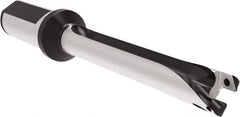 Allied Machine and Engineering - Series 18, 18 to 19.99mm Diam, 25mm Diam Straight Shank with Flange, Straight Flute Spade Drill - 139.9mm Max Depth, 232.8mm OAL, Standard Length, Through Coolant - Exact Tool & Supply
