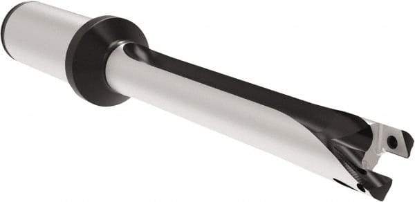 Allied Machine and Engineering - Series 18, 18 to 19.99mm Diam, 1" Diam Straight Shank with Flange, Straight Flute Spade Drill - 5-33/64" Max Depth, 6.824" Body Length, 9" OAL, Standard Length, Through Coolant - Exact Tool & Supply