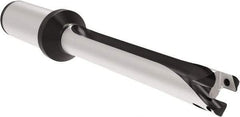 Allied Machine and Engineering - Series 18, 18 to 19.99mm Diam, 1" Diam Straight Shank with Flange, Straight Flute Spade Drill - 5-33/64" Max Depth, 6.824" Body Length, 9" OAL, Standard Length, Through Coolant - Exact Tool & Supply