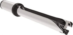 Allied Machine and Engineering - Series 17, 17 to 17.99mm Diam, 3/4" Diam Straight Shank with Flange, Straight Flute Spade Drill - 4-31/32" Max Depth, 8-9/32" OAL, Standard Length, Through Coolant - Exact Tool & Supply