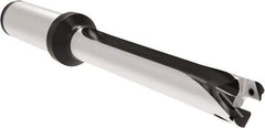 Allied Machine and Engineering - Series 15, 15 to 15.99mm Diam, 20mm Diam Straight Shank with Flange, Straight Flute Spade Drill - 111.9mm Max Depth, 191.5mm OAL, Standard Length, Through Coolant - Exact Tool & Supply