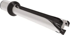 Allied Machine and Engineering - Series 32, 32 to 35mm Diam, 1-1/2" Diam Straight Shank with Flange, Straight Flute Spade Drill - 9-41/64" Max Depth, 14.5689" OAL, Standard Length, Through Coolant - Exact Tool & Supply