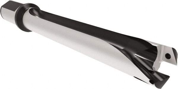 Allied Machine and Engineering - Series 29, 29 to 31.99mm Diam, 32mm Diam Straight Shank with Flange, Straight Flute Spade Drill - 319.9mm Max Depth, 423.6mm OAL, Long Length, Through Coolant - Exact Tool & Supply