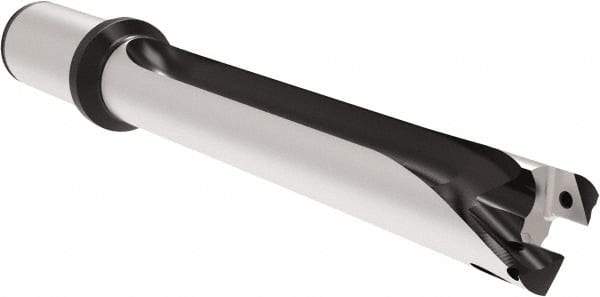 Allied Machine and Engineering - Series 29, 29 to 31.99mm Diam, 32mm Diam Straight Shank with Flange, Straight Flute Spade Drill - 319.9mm Max Depth, 423.6mm OAL, Long Length, Through Coolant - Exact Tool & Supply
