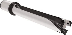 Allied Machine and Engineering - Series 29, 29 to 31.99mm Diam, 32mm Diam Straight Shank with Flange, Straight Flute Spade Drill - 319.9mm Max Depth, 423.6mm OAL, Long Length, Through Coolant - Exact Tool & Supply