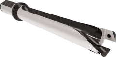 Allied Machine and Engineering - Series 24, 24 to 25.99mm Diam, 1" Diam Straight Shank with Flange, Straight Flute Spade Drill - 7-11/64" Max Depth, 8.513" Body Length, 10-31/32" OAL, Standard Length, Through Coolant - Exact Tool & Supply