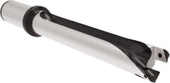 Allied Machine and Engineering - Series 24, 24 to 25.99mm Diam, 1" Diam Straight Shank with Flange, Straight Flute Spade Drill - 7-11/64" Max Depth, 8.513" Body Length, 10-31/32" OAL, Standard Length, Through Coolant - Exact Tool & Supply