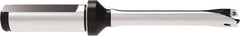 Allied Machine and Engineering - Series 11, 11 to 11.99mm Diam, 16mm Diam Straight Shank with Flange, Straight Flute Spade Drill - 36mm Max Depth, 112.4mm OAL, Standard Length, Through Coolant - Exact Tool & Supply