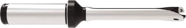 Allied Machine and Engineering - Series 11, 11 to 11.99mm Diam, 16mm Diam Straight Shank with Flange, Straight Flute Spade Drill - 59.9mm Max Depth, 136.4mm OAL, Standard Length, Through Coolant - Exact Tool & Supply