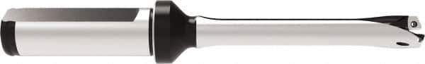 Allied Machine and Engineering - Series 11, 11 to 11.99mm Diam, 5/8" Diam Straight Shank with Flange, Straight Flute Spade Drill - 1-8/19" Max Depth, 4-13/32" OAL, Standard Length, Through Coolant - Exact Tool & Supply