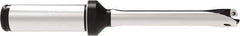 Allied Machine and Engineering - Series 11, 11 to 11.99mm Diam, 5/8" Diam Straight Shank with Flange, Straight Flute Spade Drill - 2-23/64" Max Depth, 5-11/32" OAL, Standard Length, Through Coolant - Exact Tool & Supply