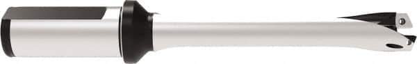 Allied Machine and Engineering - Series 20, 20 to 21.99mm Diam, 1" Diam Straight Shank with Flange, Straight Flute Spade Drill - 4-11/32" Max Depth, 8-1/16" OAL, Standard Length, Through Coolant - Exact Tool & Supply