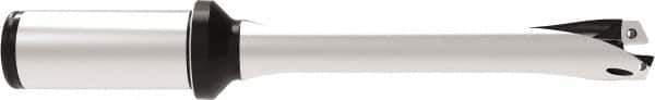 Allied Machine and Engineering - Series 20, 20 to 21.99mm Diam, 1" Diam Straight Shank with Flange, Straight Flute Spade Drill - 4-11/32" Max Depth, 8-1/16" OAL, Standard Length, Through Coolant - Exact Tool & Supply