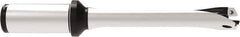 Allied Machine and Engineering - Series 20, 20 to 21.99mm Diam, 1" Diam Straight Shank with Flange, Straight Flute Spade Drill - 4-11/32" Max Depth, 8-1/16" OAL, Standard Length, Through Coolant - Exact Tool & Supply