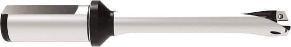 Allied Machine and Engineering - Series 18, 18 to 19.99mm Diam, 25mm Diam Straight Shank with Flange, Straight Flute Spade Drill - 60mm Max Depth, 152.8mm OAL, Standard Length, Through Coolant - Exact Tool & Supply