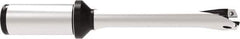 Allied Machine and Engineering - Series 18, 18 to 19.99mm Diam, 1" Diam Straight Shank with Flange, Straight Flute Spade Drill - 3-15/16" Max Depth, 7.665" OAL, Standard Length, Through Coolant - Exact Tool & Supply