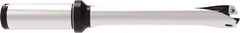 Allied Machine and Engineering - Series 17, 17 to 17.99mm Diam, 20mm Diam Straight Shank with Flange, Straight Flute Spade Drill - 54mm Max Depth, 136.9mm OAL, Standard Length, Through Coolant - Exact Tool & Supply